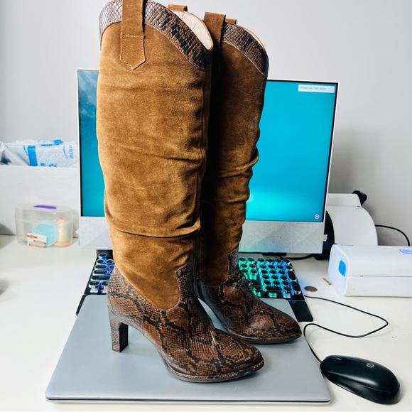 Wonders Repite Marron Vemesis Camel Dream leather Knee length Boots women eu 37 - Picture 14 of 14